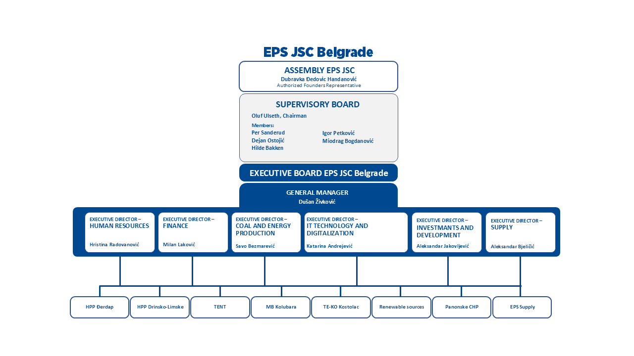 Organizaciona sema JP EPS